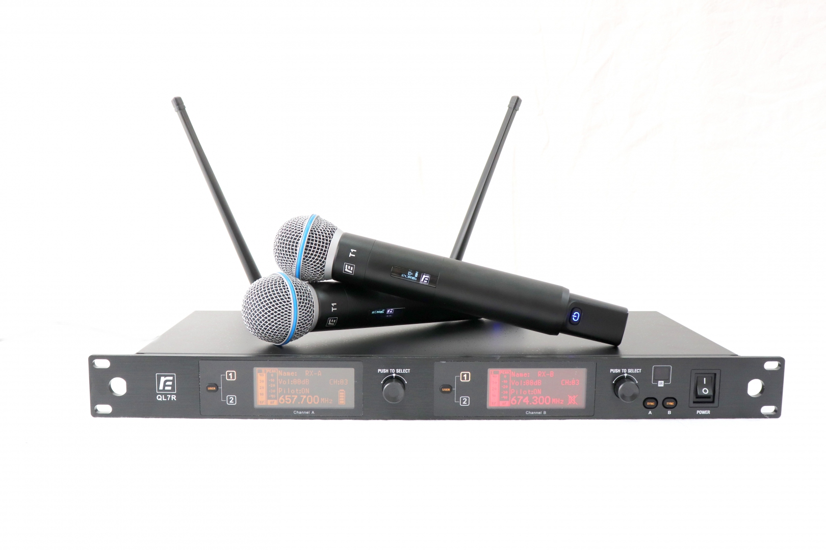 RFIntell QL7R/T1-A 651,800-683,400 МГц 2-канальная радиосистема с 2-мя ручными микрофонами в Калужской области