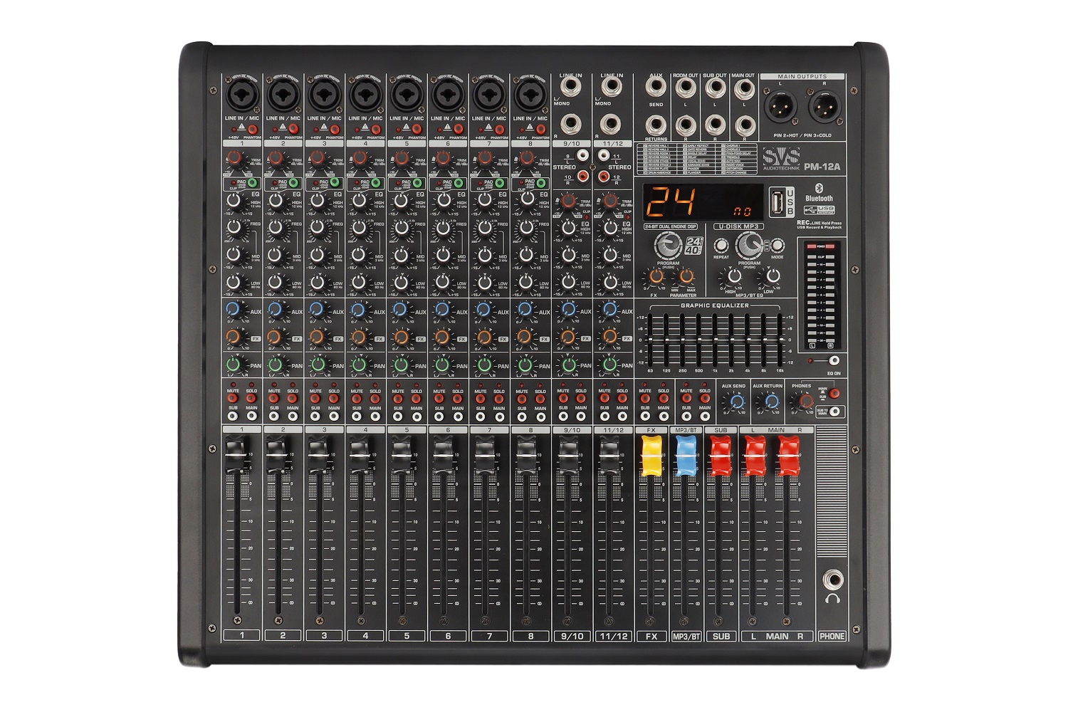 SVS Audiotechnik mixers PM-12A Активный аналоговый микшерный пульт, 12-канальный в Калужской области